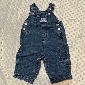 Boy’s Striped Denim Overalls